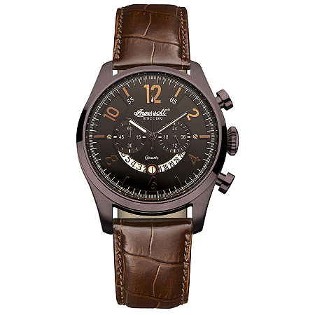 EAN 5013348508522 product image for Ingersoll Chelsea Mens Brown Dial Brown Leather Strap Chronograph Watch | upcitemdb.com