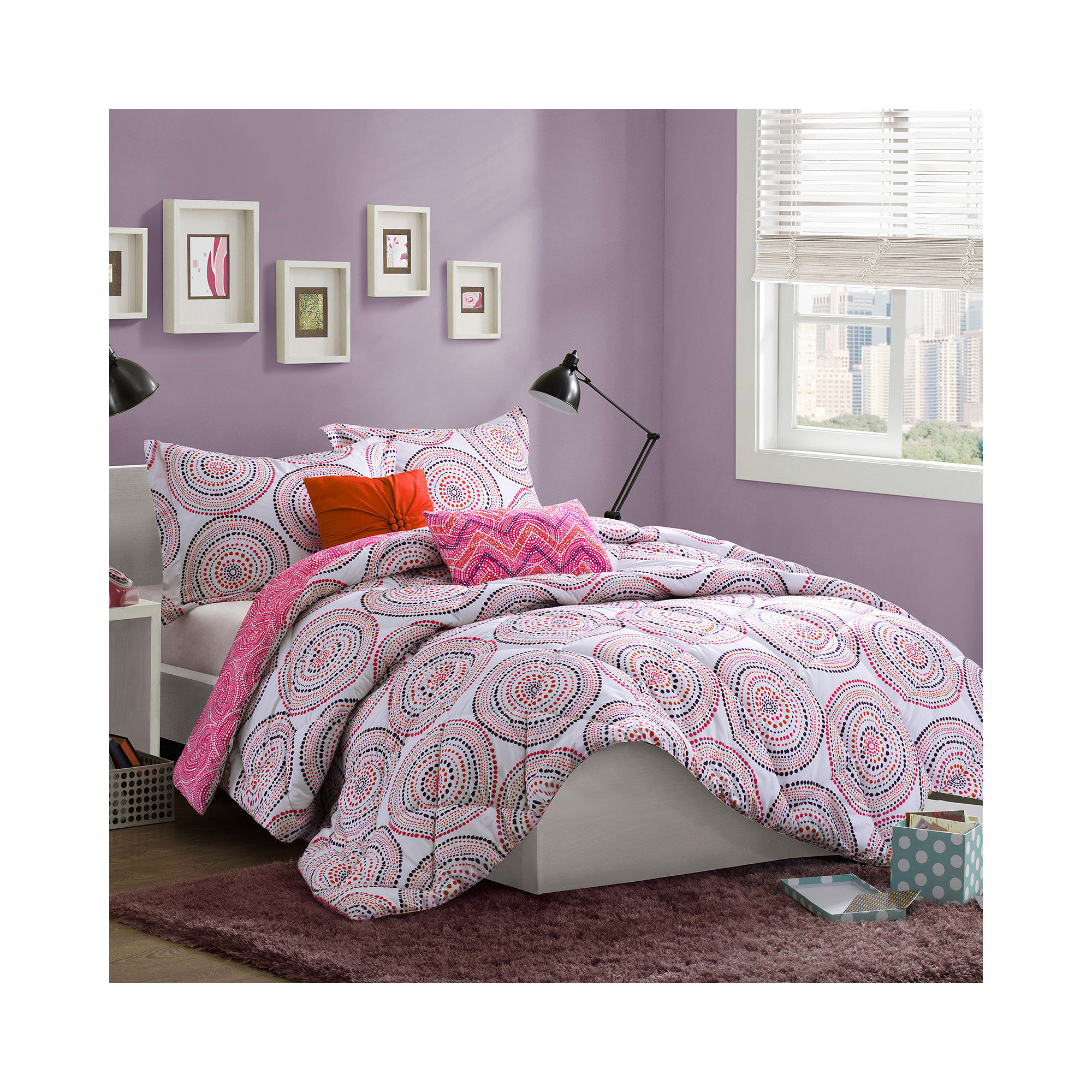 Mi Zone Amber Printed Softspun Comforter Set