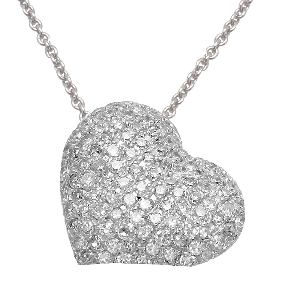 CT. T.W. Diamond Heart Pendant, Womens
