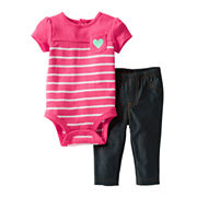 Carter’s® Striped Bodysuit Pant Set - Girls newborn-24m