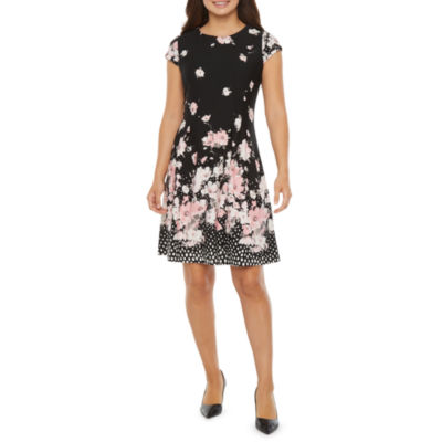 r & k originals short sleeve floral fit & flare dress