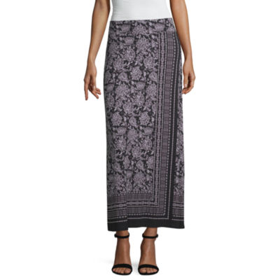 jcpenney white denim skirt