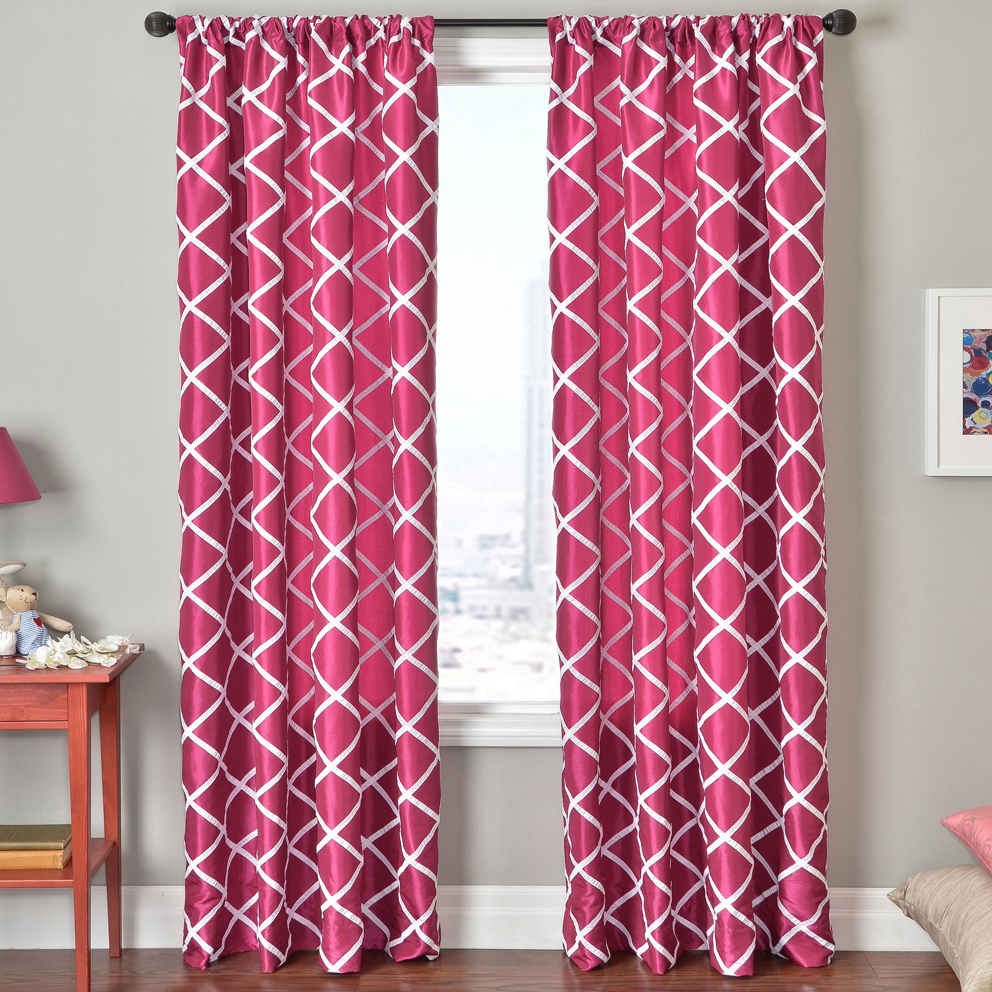 Trellis Rod-Pocket Curtain Panel