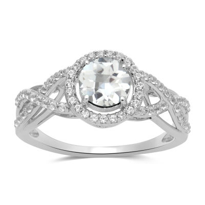 Lab-Created White Sapphire Ring In Sterling Silver ctw Details about   1.00 Carat