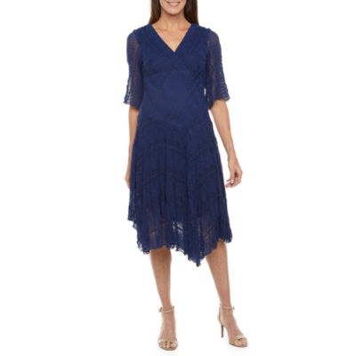 jcpenney dresses navy blue