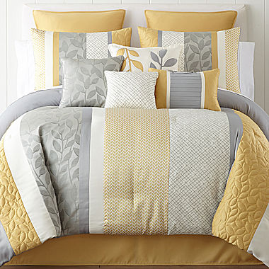 Home Expressions™ Sheridan Striped 10-pc. Comforter Set