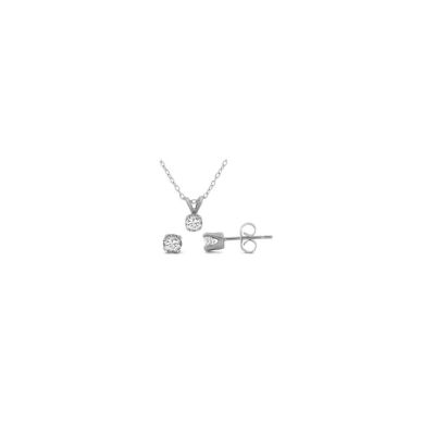 1//2Ct Diamond Stud Earrings Set in Sterling Silver