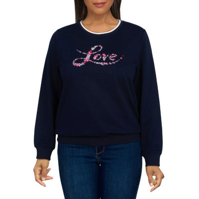 alfred dunner classics womens crew neck long sleeve sweatshirt