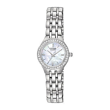 Citizen® Womens Crystal-Accent Bracelet Watch EJ6040-51D 
