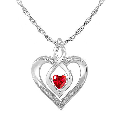 Love in Motion™ Lab-Created Ruby and Diamond-Accent
