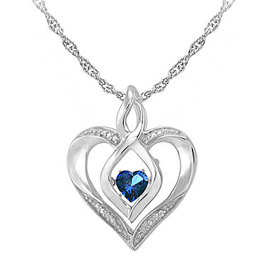 Love in Motion™ Lab-Created Sapphire and Diamond-Accent