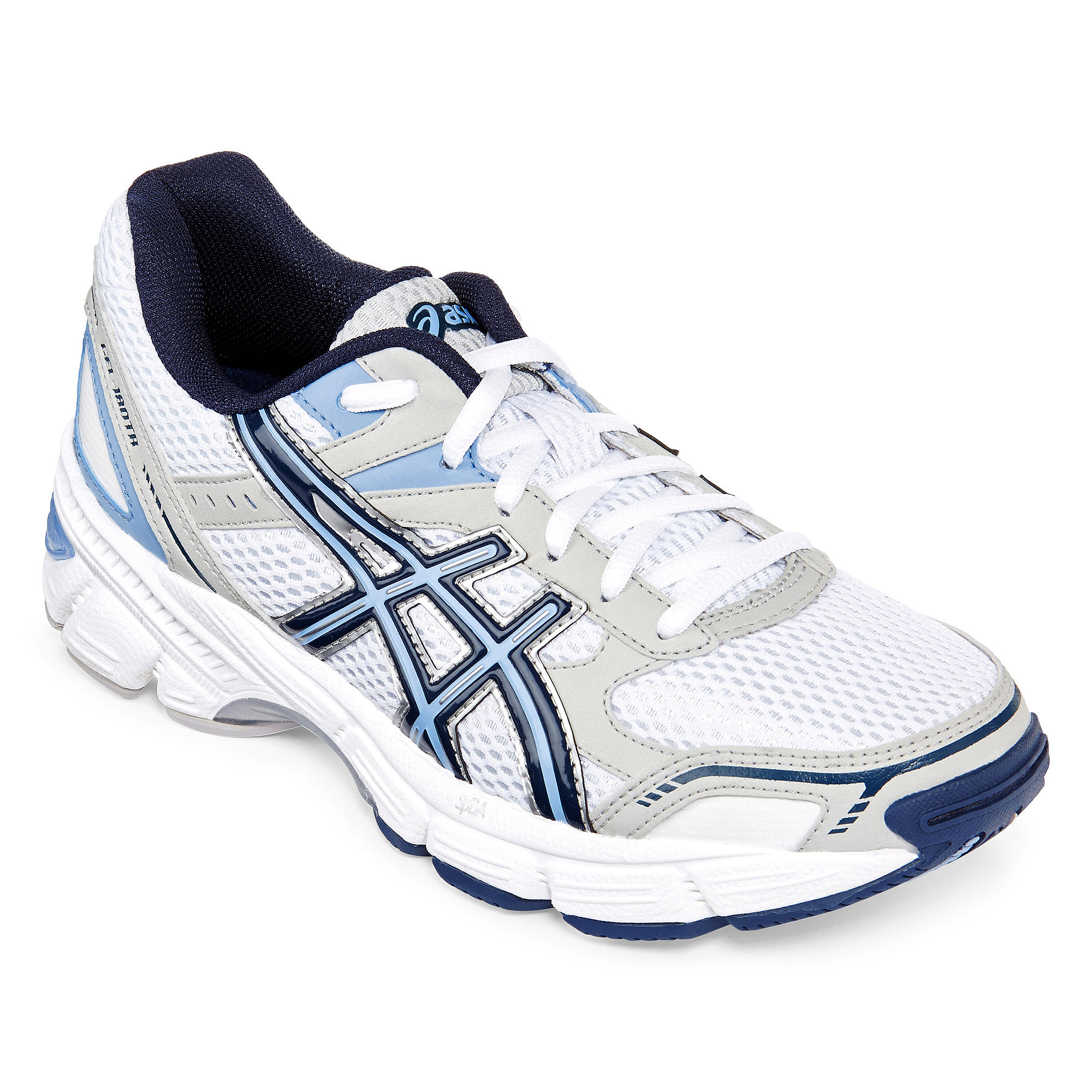 ladies navy asics trainers