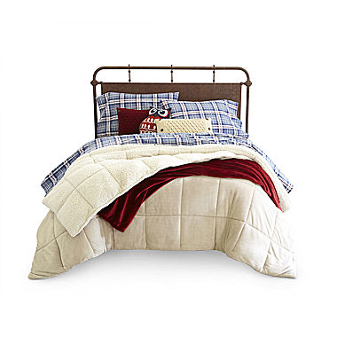 JCPenney Home™ Ultra Faux-Mink And Sherpa Comforter