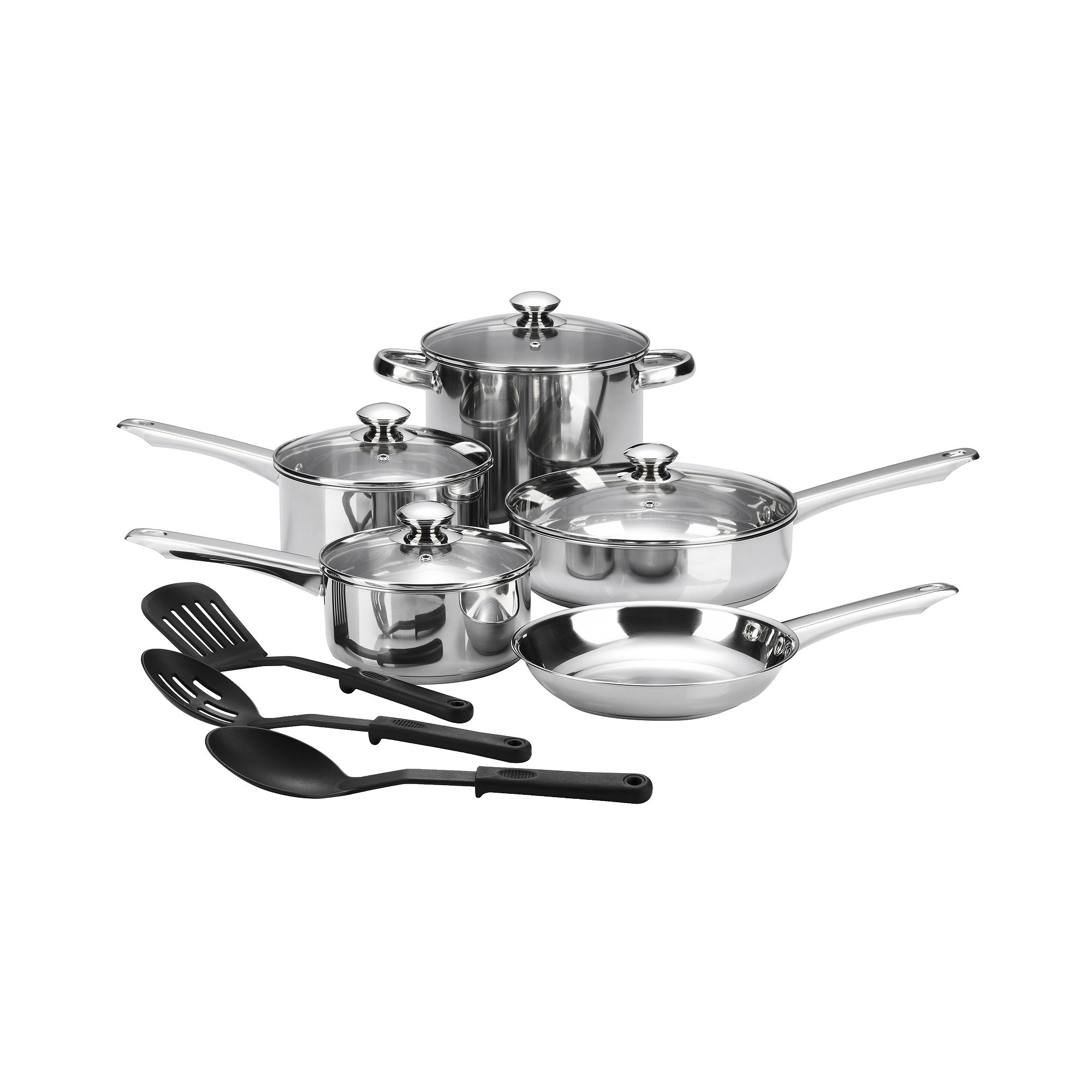 Cooks 12-pc. Essential Stainless Steel Cookware Set