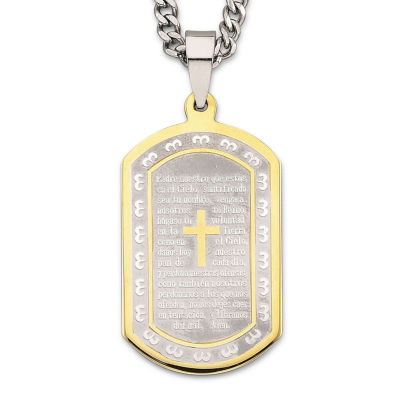 lord's prayer dog tag necklace