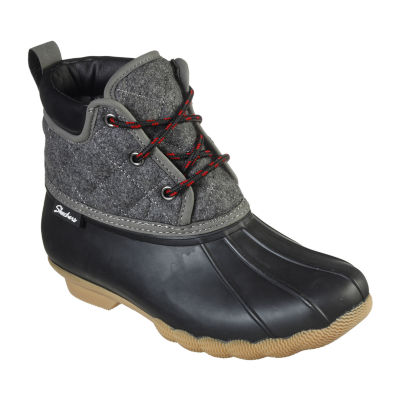 skechers gray boots