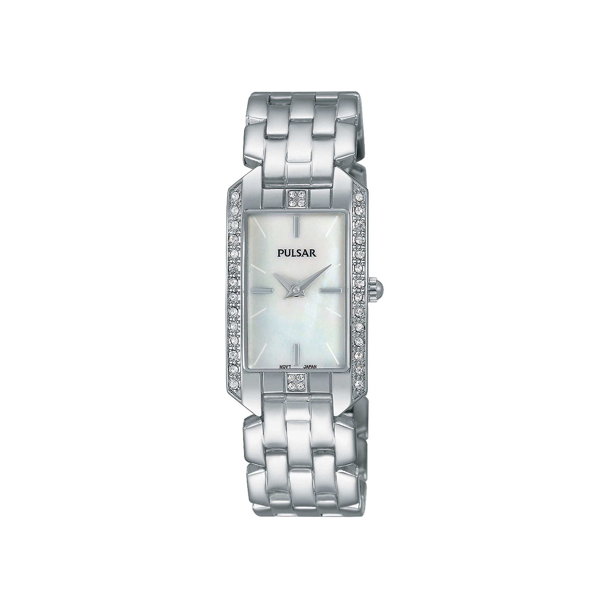 UPC 037738146052 product image for Pulsar Womens Crystal-Accent Stainless Steel Bracelet Watch | upcitemdb.com