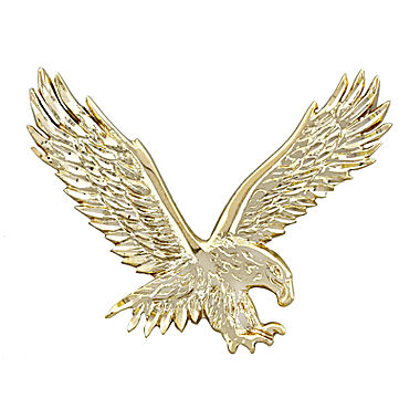 Mens 14K Yellow Gold  Large Eagle
