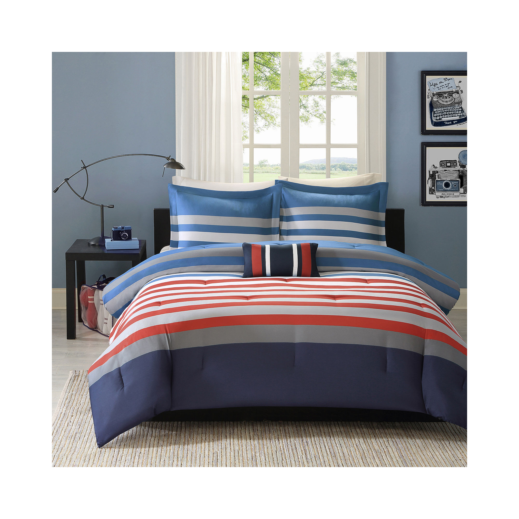 Mi Zone Noah Striped Comforter Set