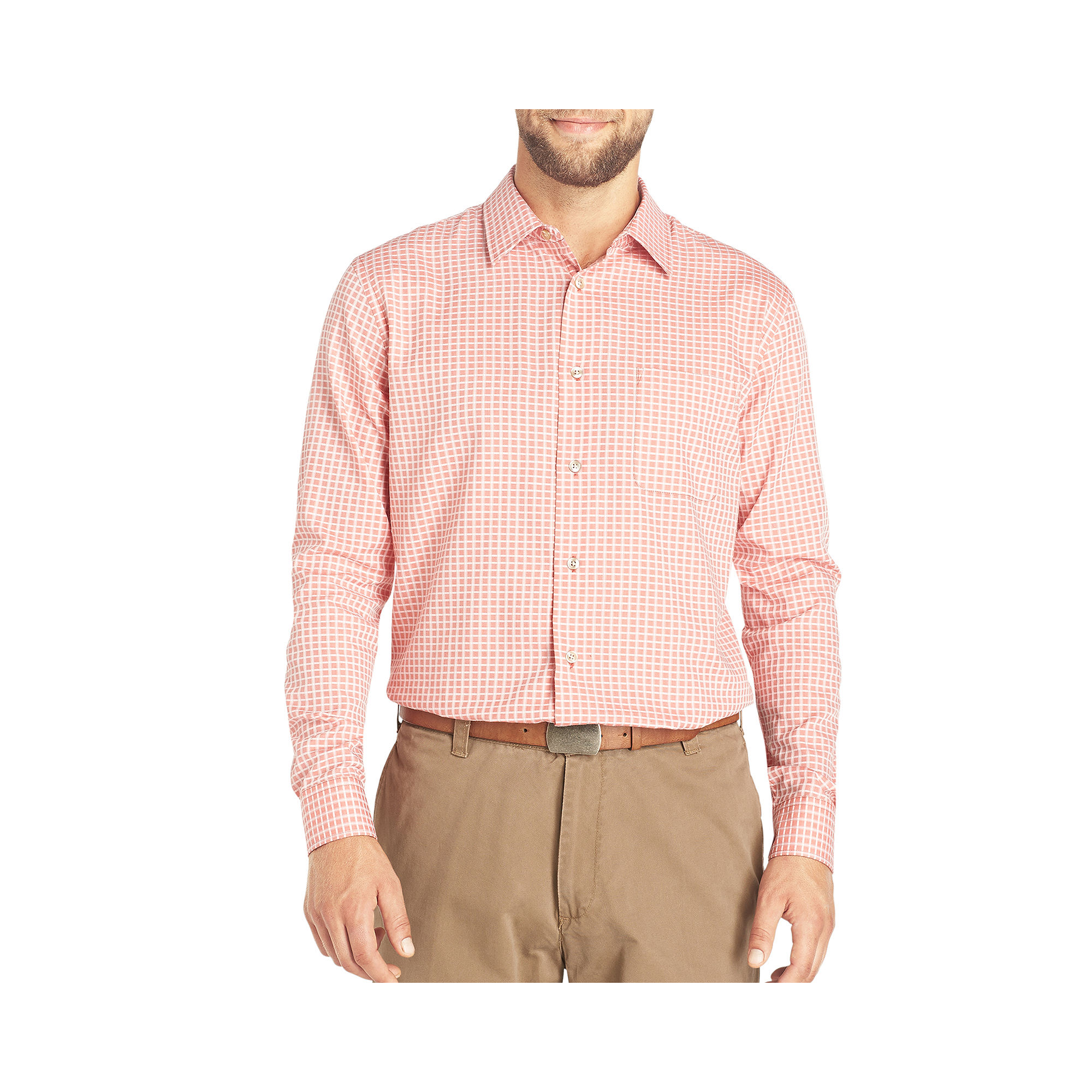 UPC 013282587503 product image for Van Heusen Long-Sleeve Dobby Check Woven Shirt | upcitemdb.com