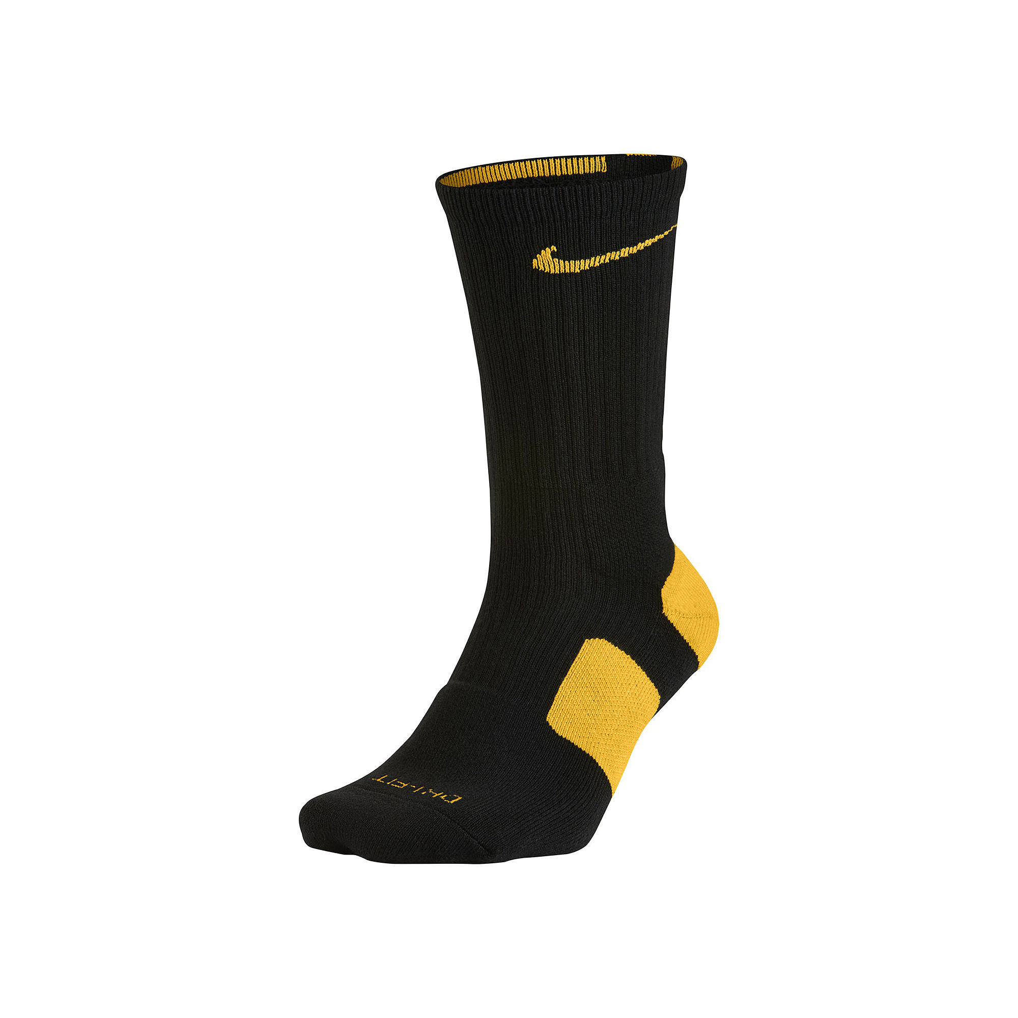 Black and shop yellow nike socks