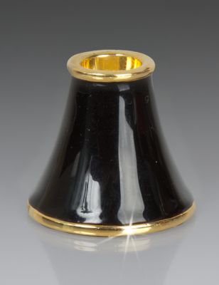 Fluted Wine Stopper Stand - Black Onyx