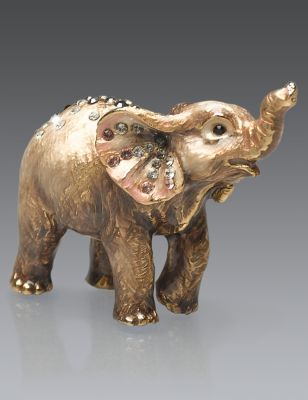 Ruby Elephant Mini Figurine - Grey