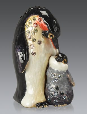 Marlow Mom & Baby Penguin Mini Figurine - Natural