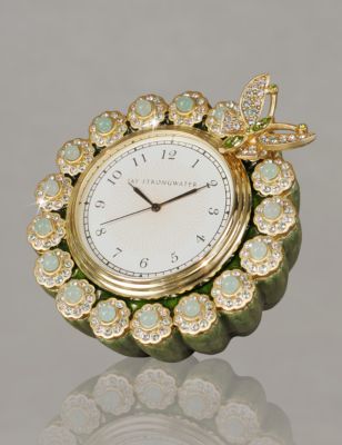 Maiti Flower Edge Butterfly Clock - Leaf