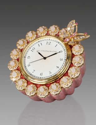 Maiti Flower Edge Butterfly Clock - Azalea