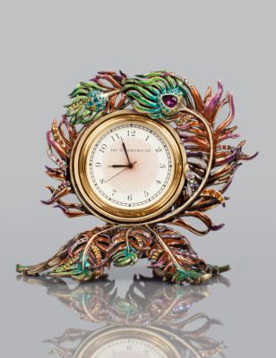 Maxim Peacock Feather Clock - Peacock