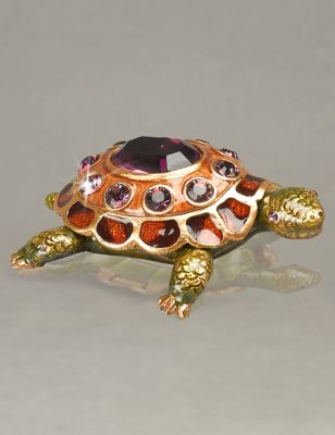 February Turtle Birthstone Box