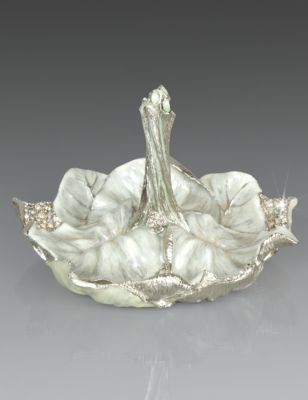 Scarlett Leaf Ring Dish - Crystal Pearl