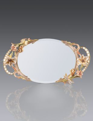 Veronique Floral Mirror Tray - Boudoir