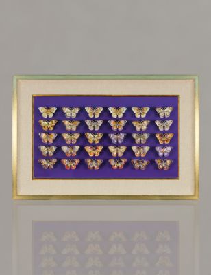 30-piece Butterfly Wall Objet - Violet