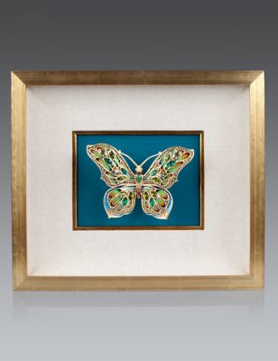 Single Butterfly Wall Objet - Turquoise