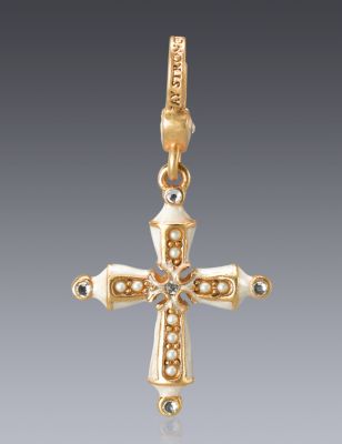 June Birthstone Cross Charm