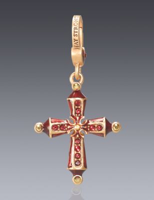 January Birthstone Cross Charm