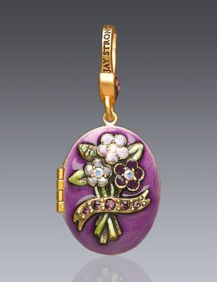 February Birthstone Locket Charm