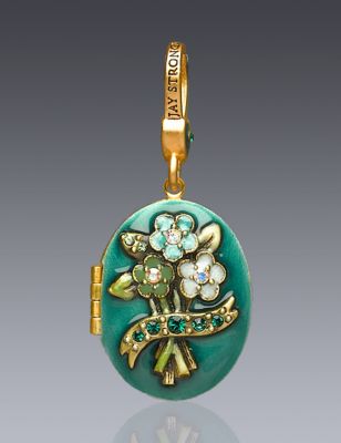 May Birthstone Locket Charm