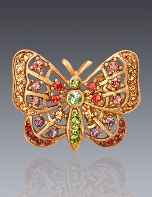 Carrie Butterfly Tack Pin - Flora