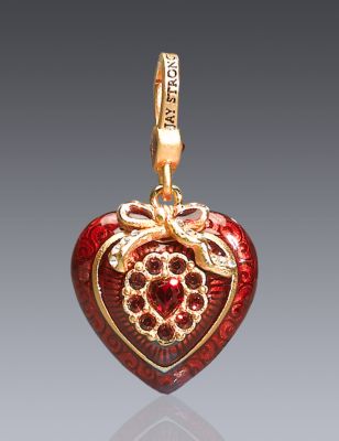 Mina Crystal Heart Charm - Siam