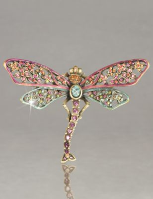 Lizbeth Floral Dragonfly Pin - Flora