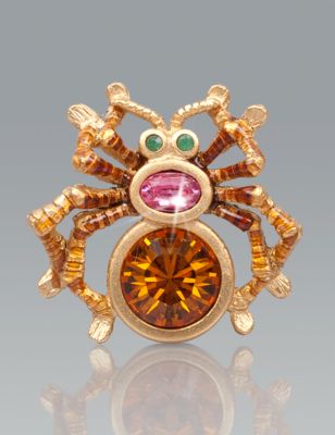 Mason Spider Tack Pin - Topaz