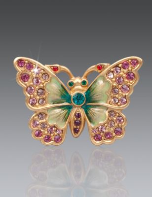 Angelly Petite Butterfly Pin - Rose Celadon