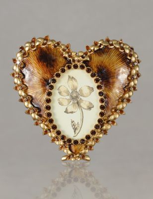 Dominique Enamel Heart Frame - Tortoise