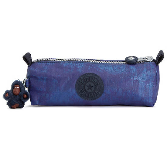 Fabian Metallic Cosmetics Bag/Pen Case,Sailor Blue,large