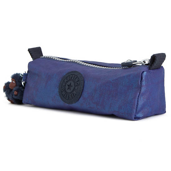 Fabian Metallic Cosmetics Bag/Pen Case,Sailor Blue,large
