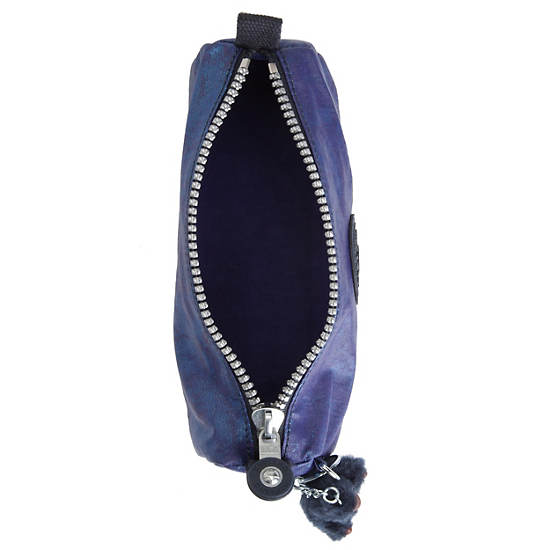 Fabian Metallic Cosmetics Bag/Pen Case,Sailor Blue,large