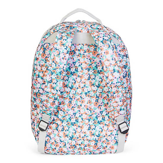 Seoul Large Printed Laptop Backpack,Meadow Flower Pink,large